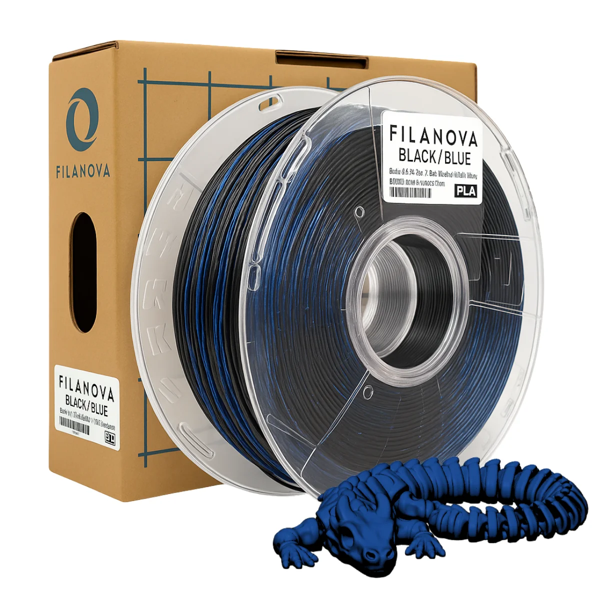 Black Green Negro Verde Filamento PLA Dual Color  Filanova x 1Kg