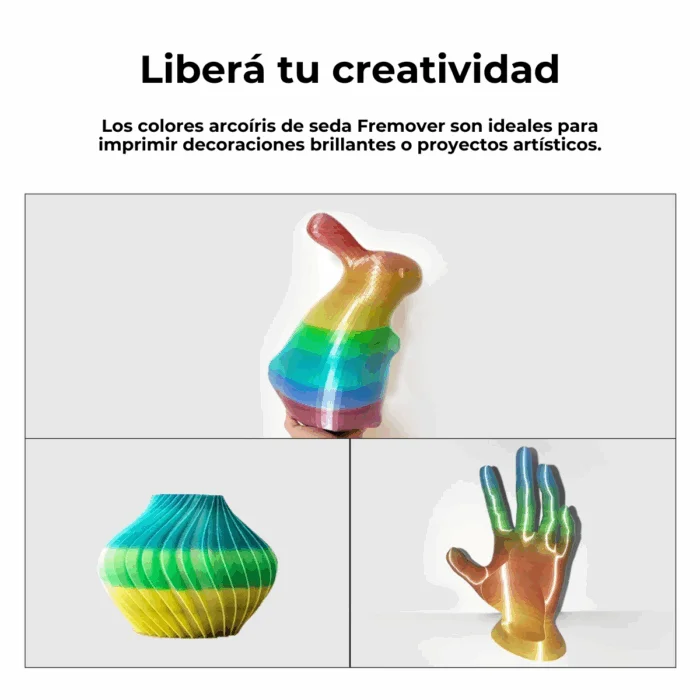 SILK Rainbow 3 Silk Filamento PLA FREMOVER CON CAJA  x1kg