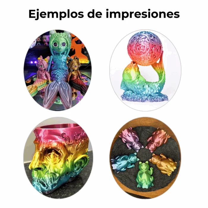SILK Rainbow 3 Silk Filamento PLA FREMOVER CON CAJA  x1kg