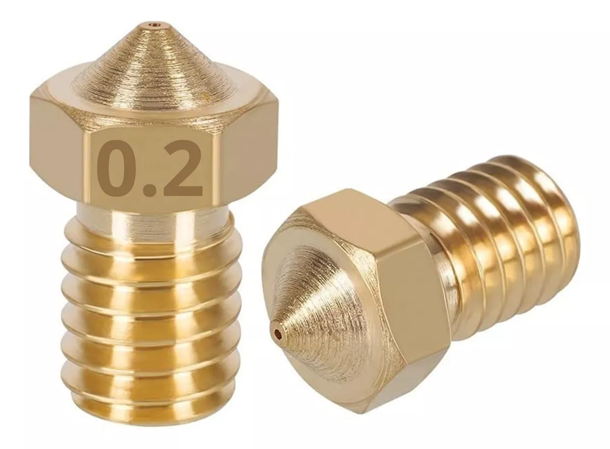 Pico 0.2mm de Bronce Filamento 1.75 - nozzle Hotend E3D 30898 C8