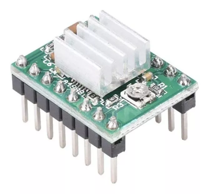 DRIVER MOTOR PASO A PASO GENERICO A4988 CON DISIPADOR MLA-912188468
