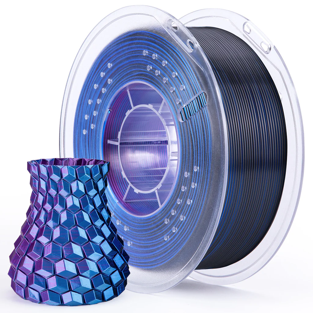 AZUL VIOLETA NEGRO SILK PLA Elegoo Filamento  -1.75mm-1KG 50.203.0336