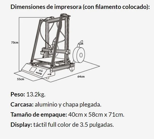 Magna 2 300, 300x300x400. Doble Extrusor Wi Fi Impresora 3D FDM Hellbot COD 1254